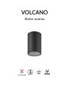 VOLCANO * FOCO SUPERFICIE IP54 1L*E27  GRIS OSCURO